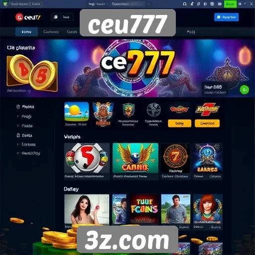 Navegação e interface do usuário no ceu777